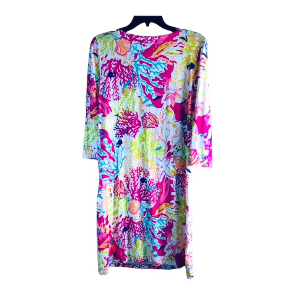 Charlie Paige Dress Ocean Fidh Coral Size S/M - Picture 2 of 9